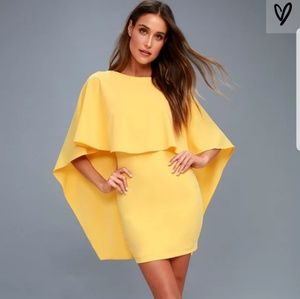 Yellow Backless/ OpenBack Cocktail Summer Dress